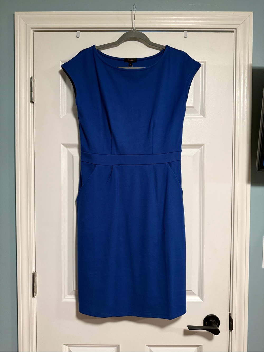 Quince Royal Blue Cap-Sleeve Sheath Dress